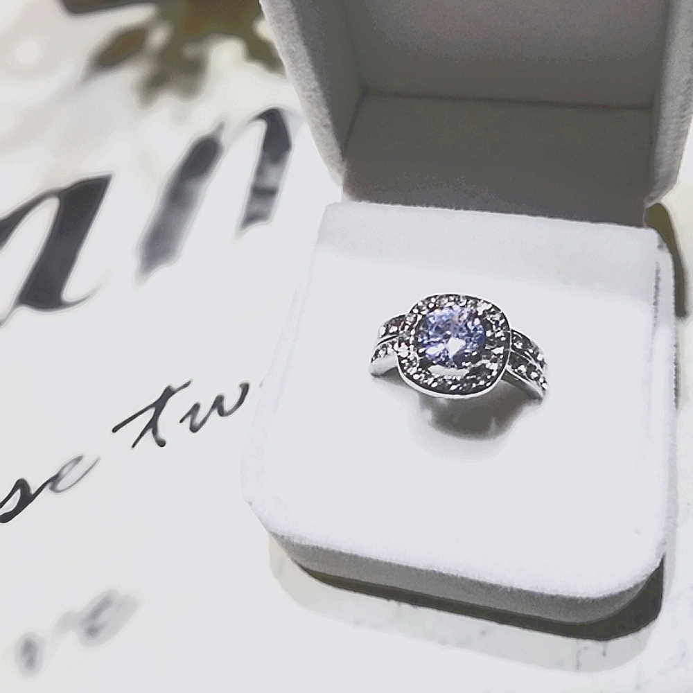 Gorgeous sterling silver ring set. Bridal set, engagement rings. New! - Picture 6 of 12